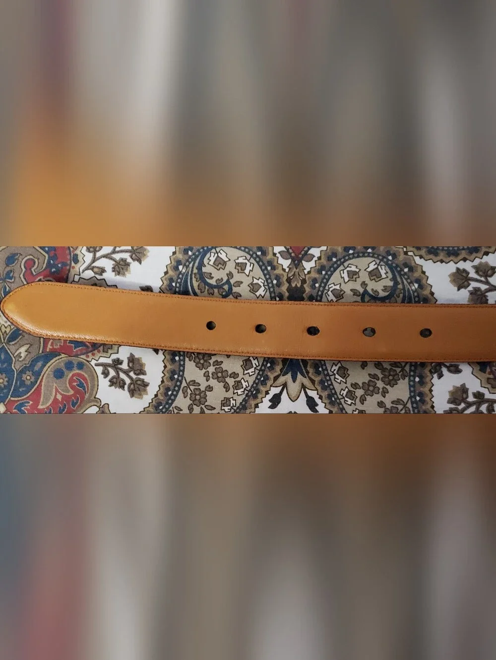 Polo Ralph Lauren Men's Brown Italian Leather Belt Size 42 Brass Buckle